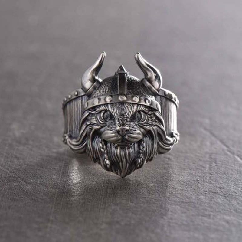 Bague chat guerrier Viking VIKAT™